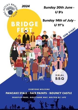 A poster advertising this year Bridge Fest, focussing on the U9s first on the 30th June, followed by U11s on the 14th July.
